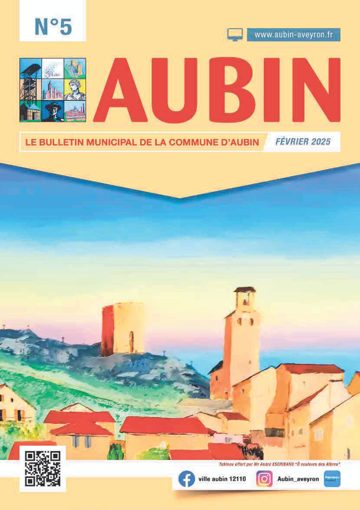 Lire la suite à propos de l’article Bulletin municipal AUBIN 2025