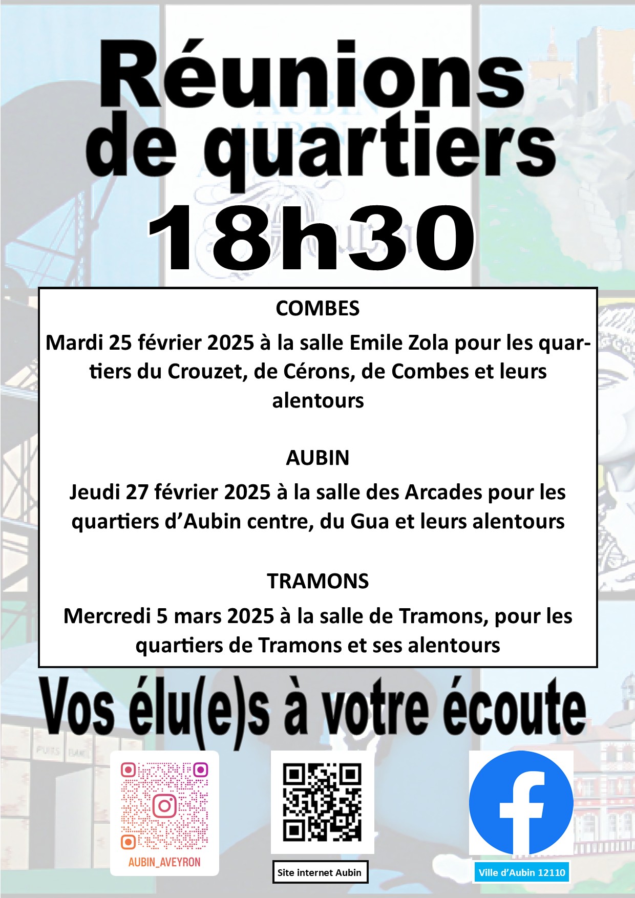 Lire la suite à propos de l’article Réunions de quartiers AUBIN