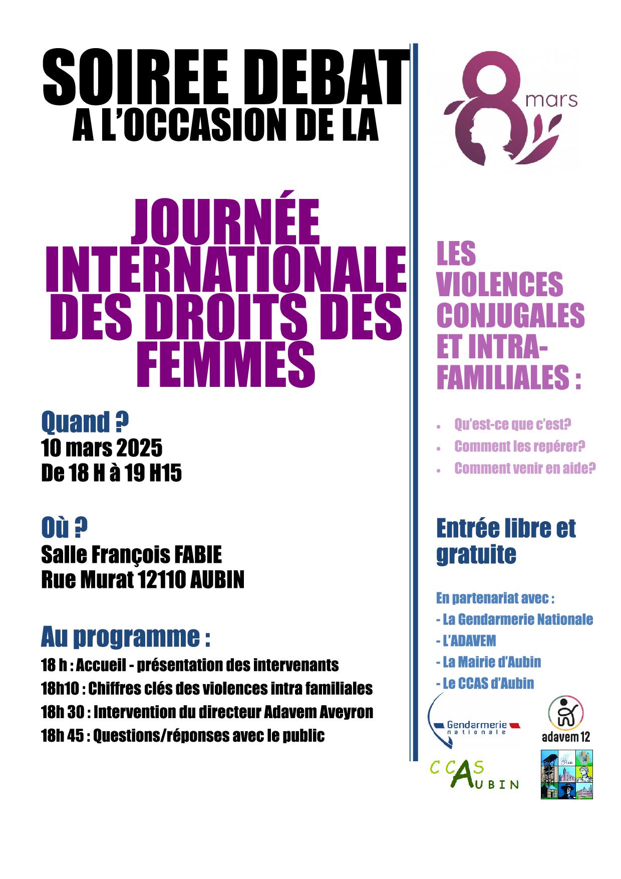 Lire la suite à propos de l’article Journée internationale des droits des femmes